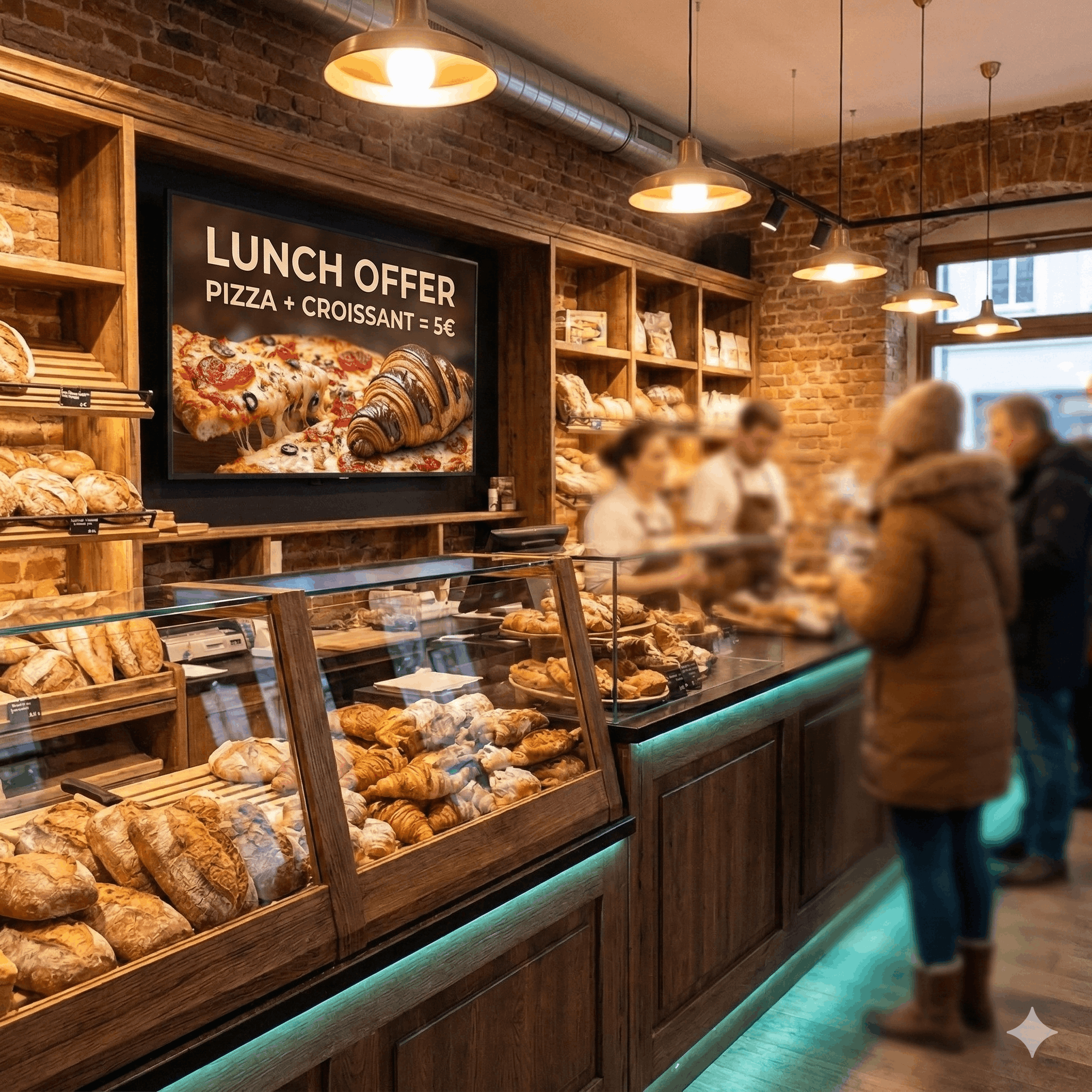 Bakery with digital signage