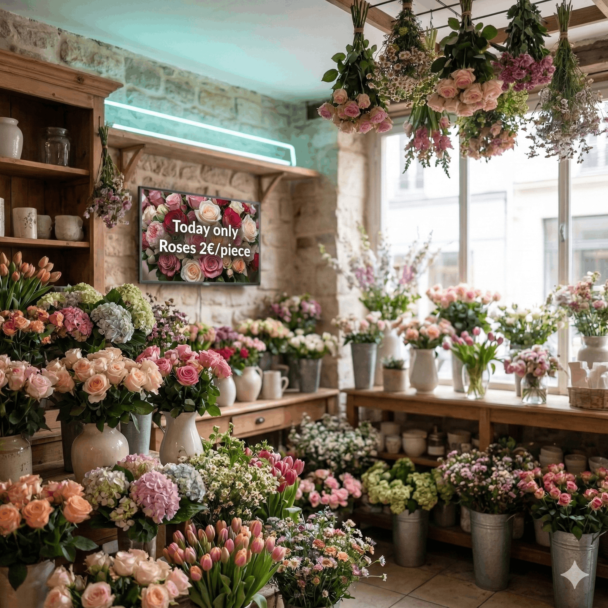 Florist with digital signage